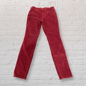 Universal Thread Burgundy corduroy high rise skinny pant SZ 0/25R